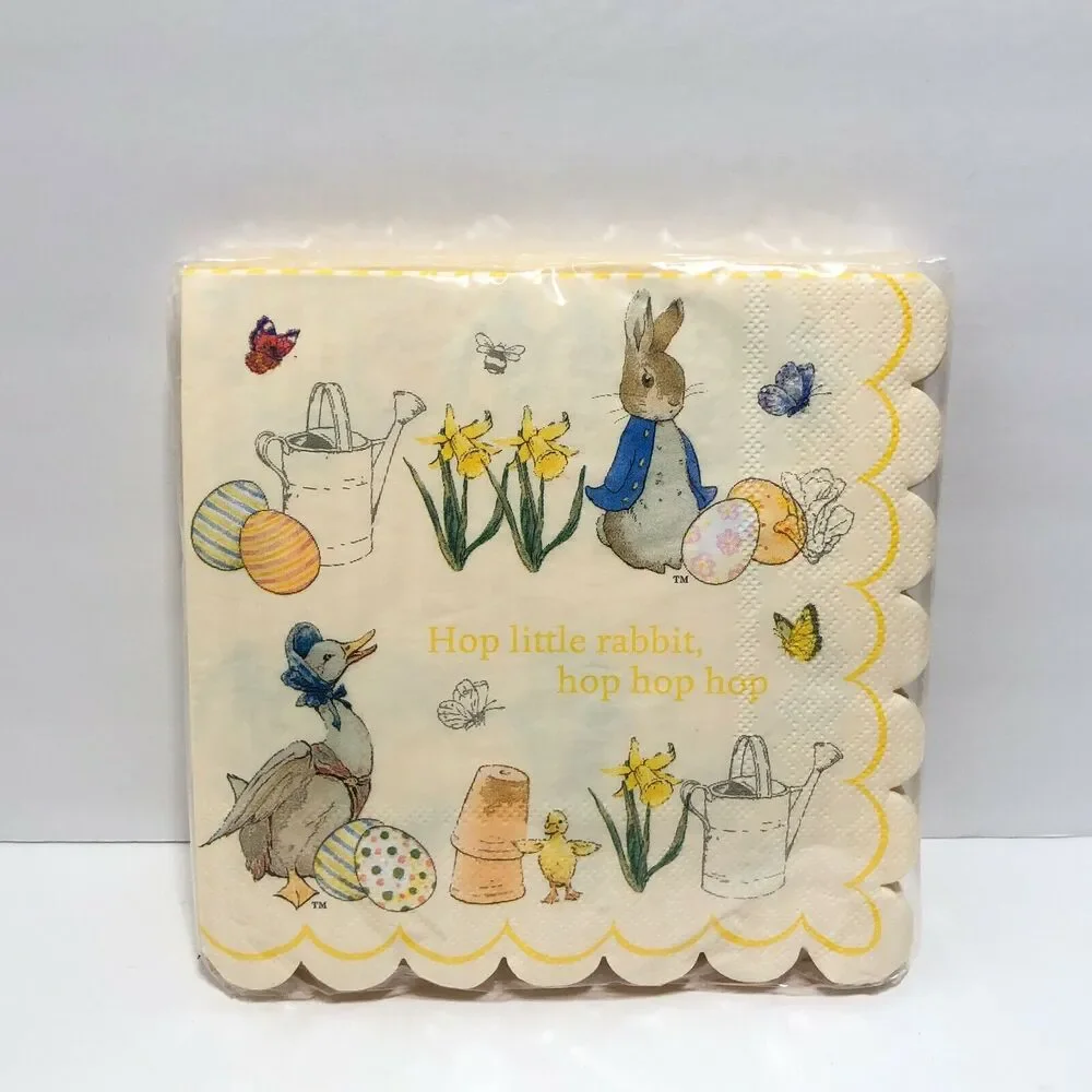 Meri Meri Beatrix Potter Peter Rabbit 12 Paper Plates & 20 Napkins Easter Party